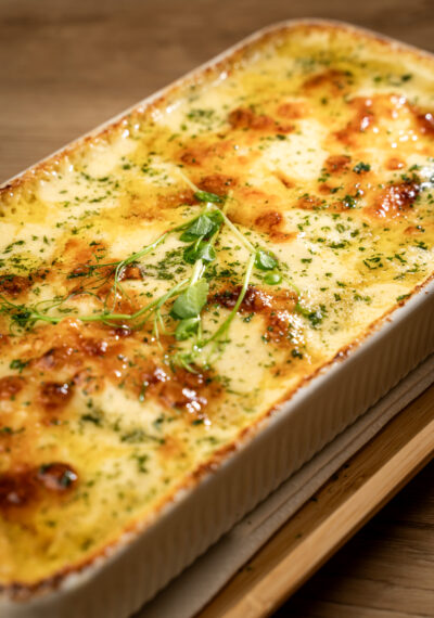 Besütött sajtos gnocchi csirkemellfalatkákkal